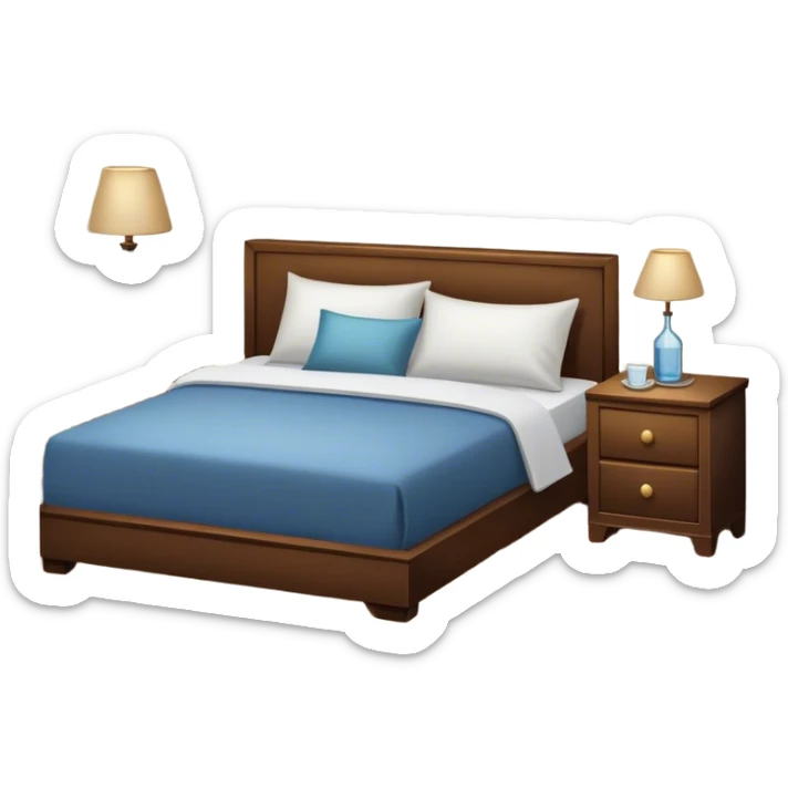 A dimly lit bedroom. The bed is neatly made, and a glass of water sits beside a book on a cozy nightstand. Soft lighting signals a peaceful wind-down, representing the calm and control that comes from reclaiming your evenings. sticker