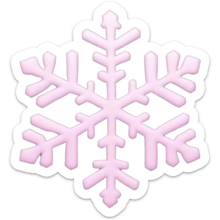 pastel pink snowflake  sticker