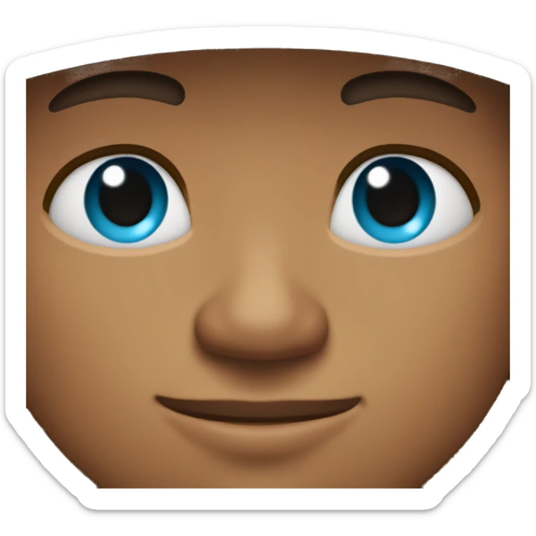 Tan guy wearing cyan hat and grey hoodie brown eyes and nose ring on left side of nose sticker