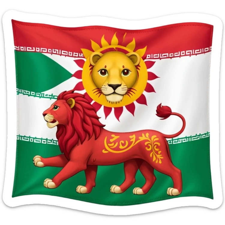 Flag of the Lion and the Sun of Iran sticker