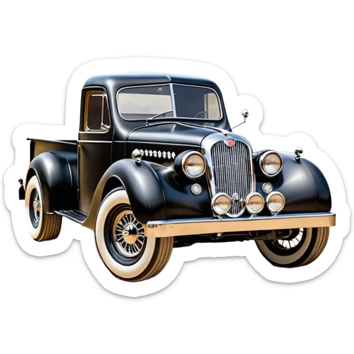 1:10 off-road lcg smoking Basher Wednesday Adam’s 1954 blackened tarnished hotrod streamlined anime jaguar extended cab rc pickup (ridiculously extra wide low-profile pin tires chrome wheels without fenders) sticker