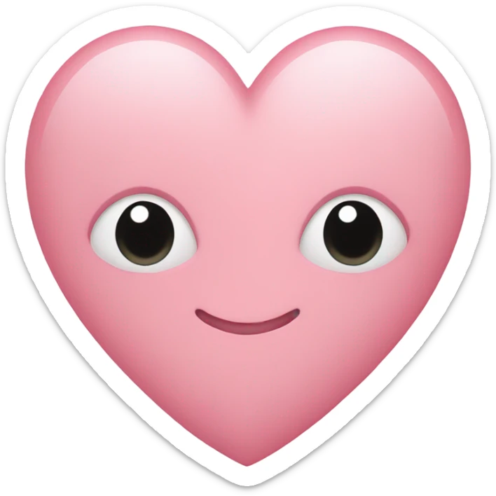 light pink heart sticker