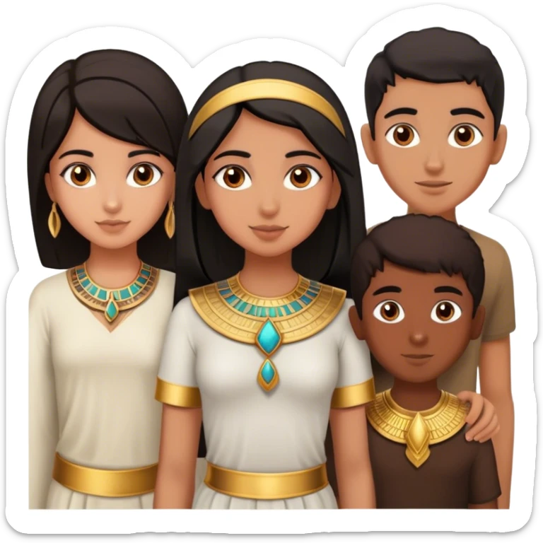 5 bestfriends, 1 south Asian girl, 1 Egyptian boy, 1 iranian girl, 1 moroccan boy , 1 black boy sticker