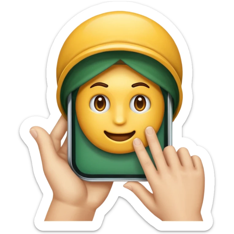 Crea un icono de iPhone WhatsApp que sea haciendo el gesto de meter la nariz por los dedos mientras los dedos hacen un círculo. Así: 👌🏻 sticker