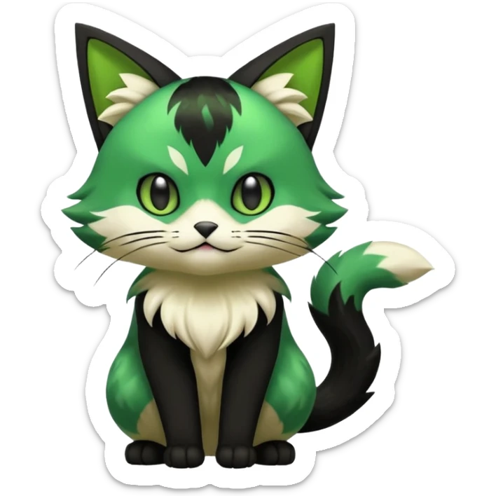 Sprigatito-Meowscarada-Pokémon-Fakémon-animal-fusion (full body) sticker