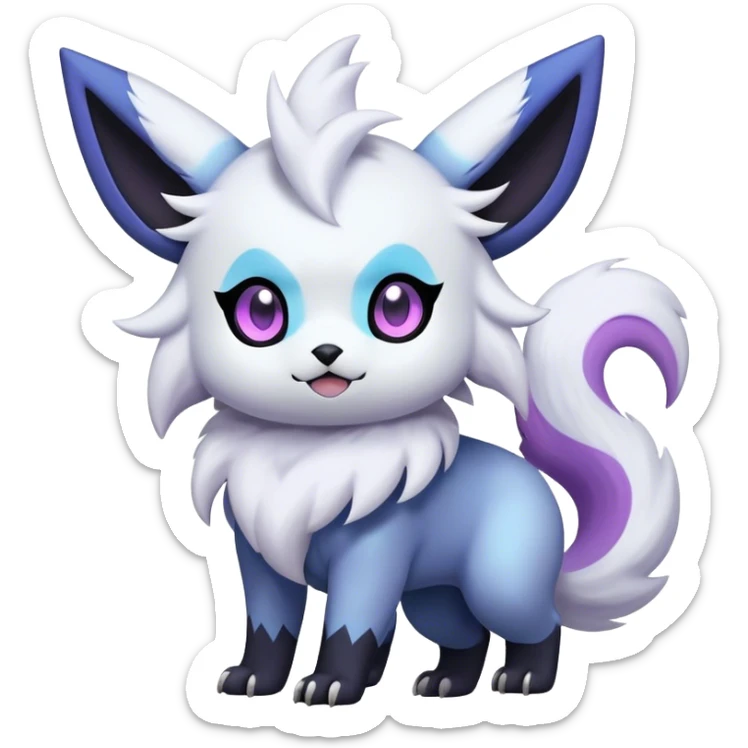 Cool Cute Kawaii Absol-Zorua-Umbreon-Pokemon Full Body  sticker
