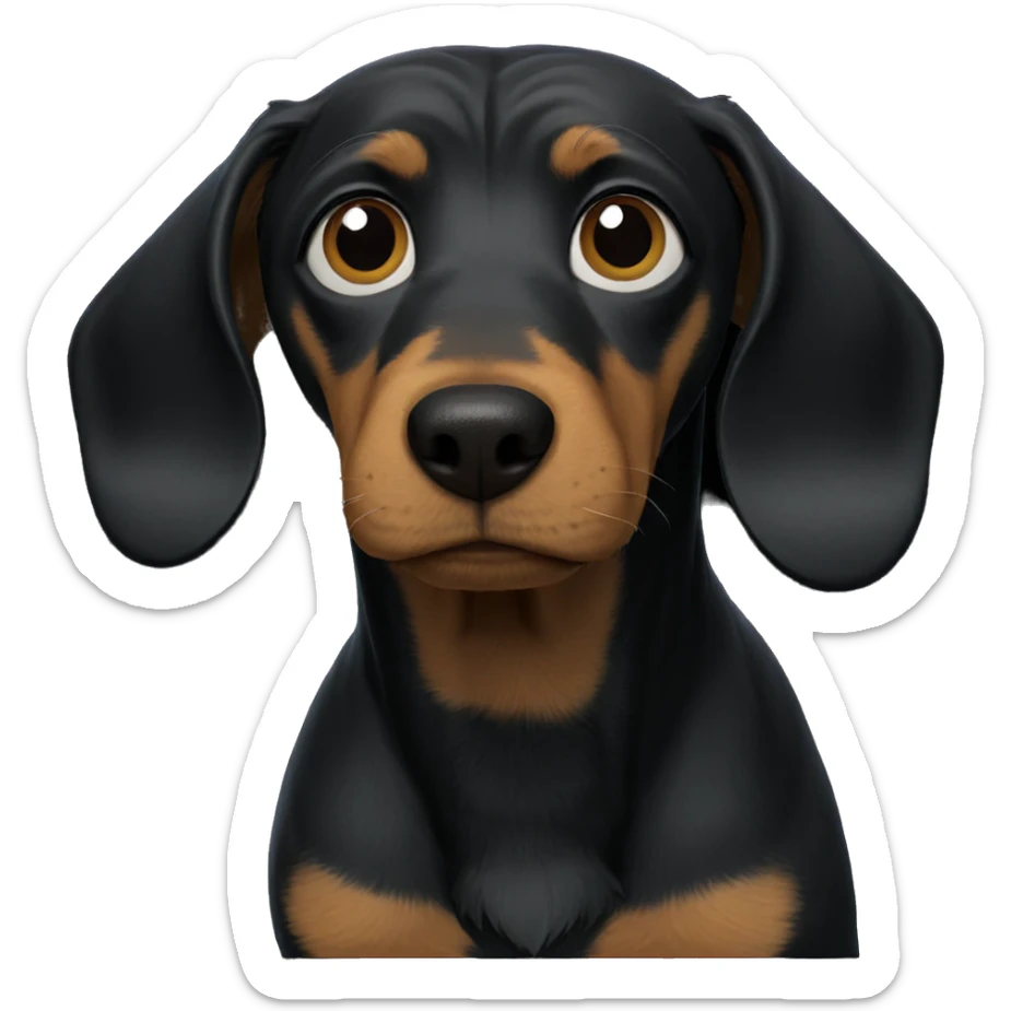 dog gazing into the void sticker