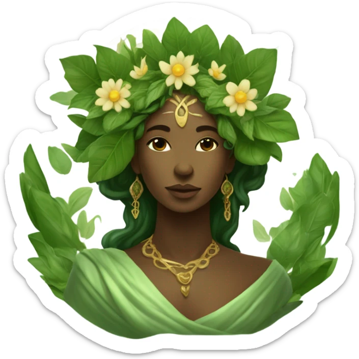 A depiction of Gaia as the mother goddess sticker