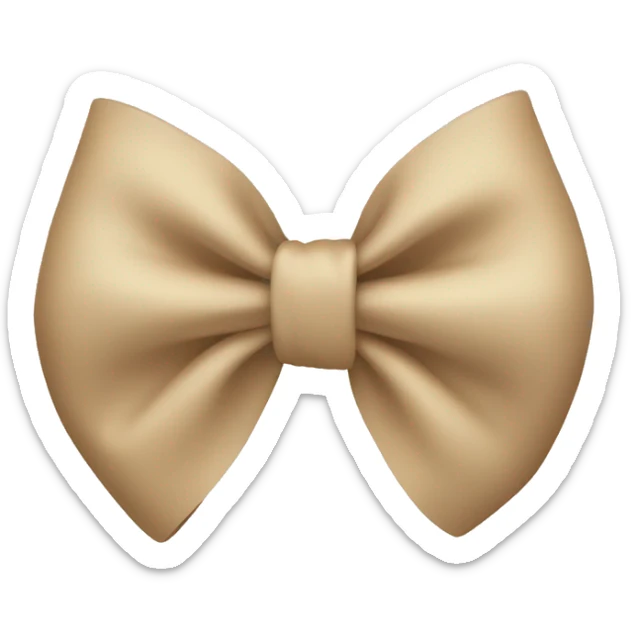 Beige bow  sticker