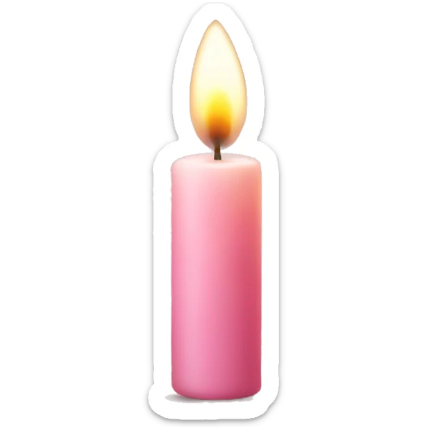 light pink candle sticker