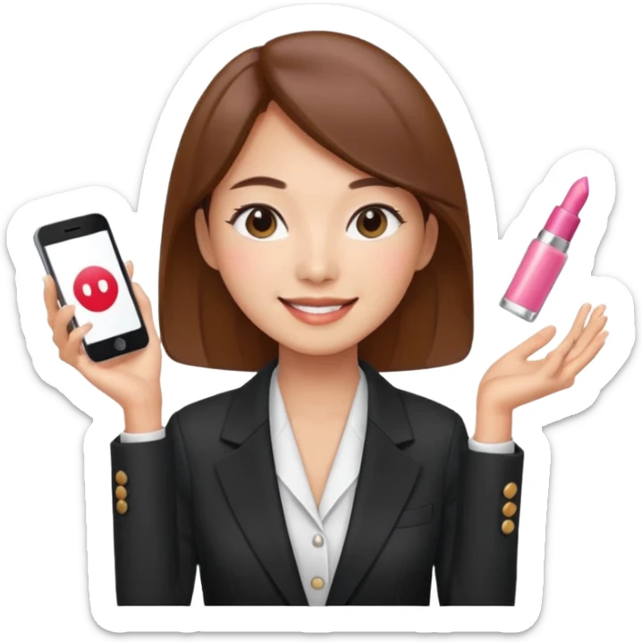 a korean marketing expert women in cosmetics industry sticker