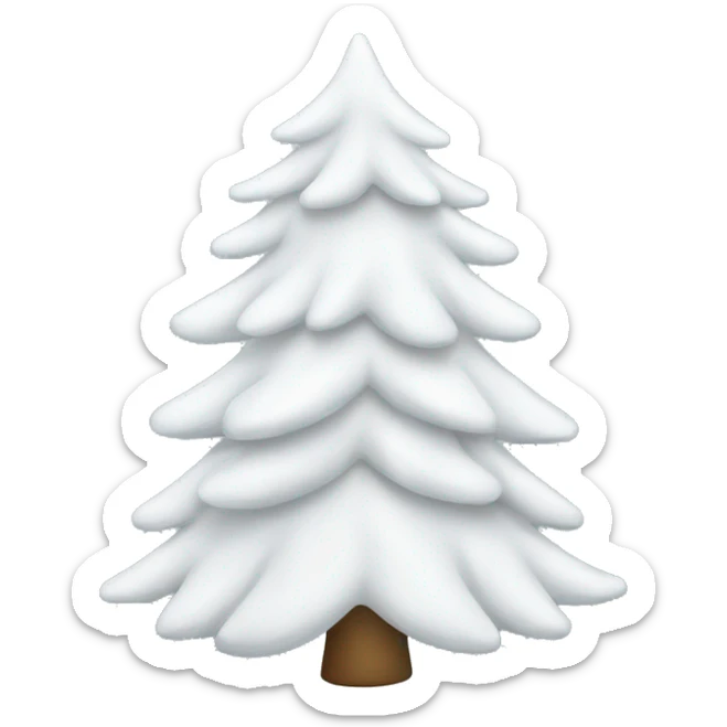 White Christmas tree  sticker