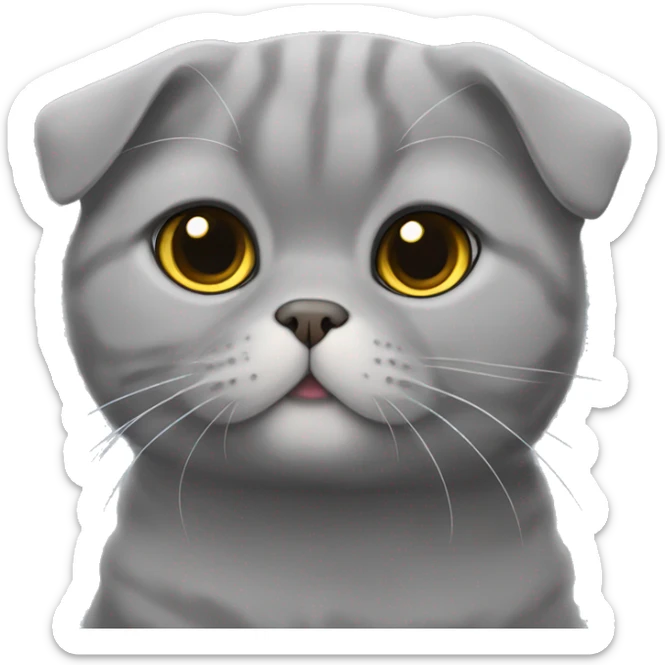 Gray Scottish fold sticker