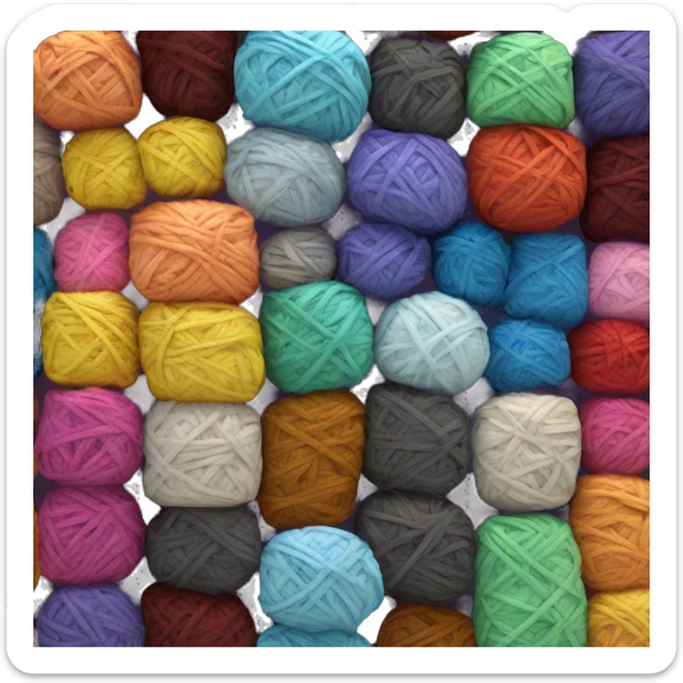 A ball of yarn with the following four colors: #0DC09D
 #F18046 
#FA6863 
#3D95FD sticker