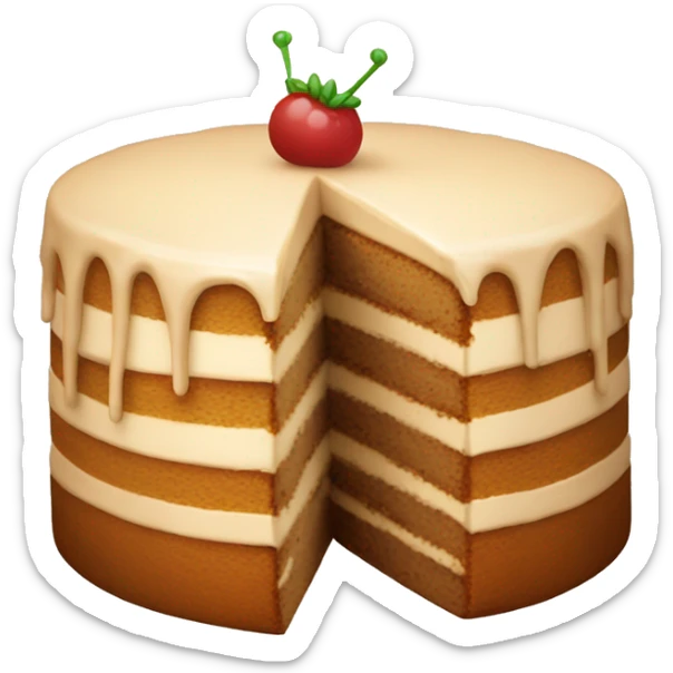 Beige cake sticker