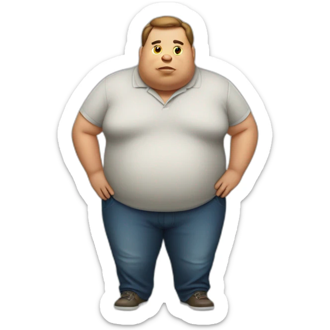 obese american sticker