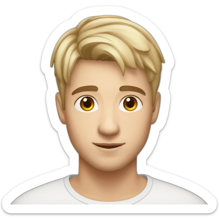 ukrainian male 25 years old with light and short russo hair sticker