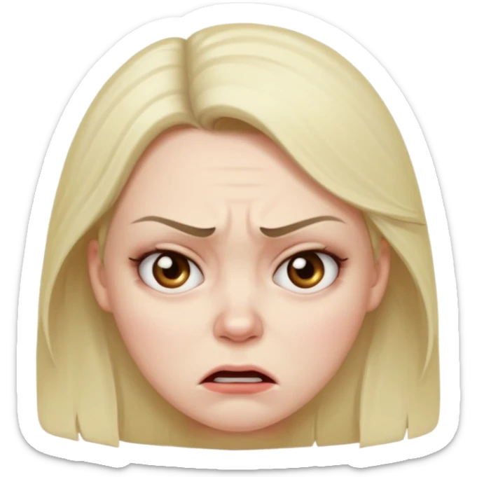 Beautiful woman angry and sick of idiots sticker