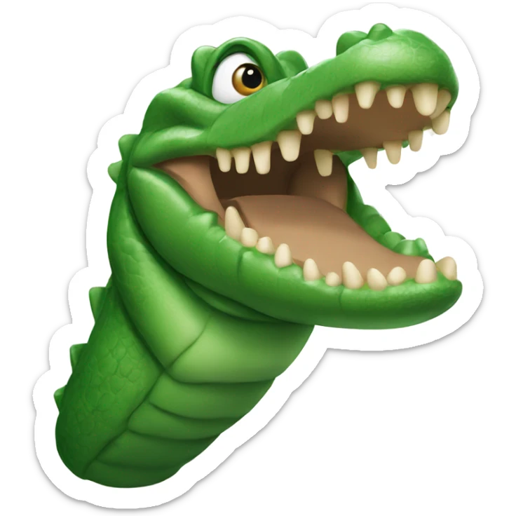 Alligator fingers sticker