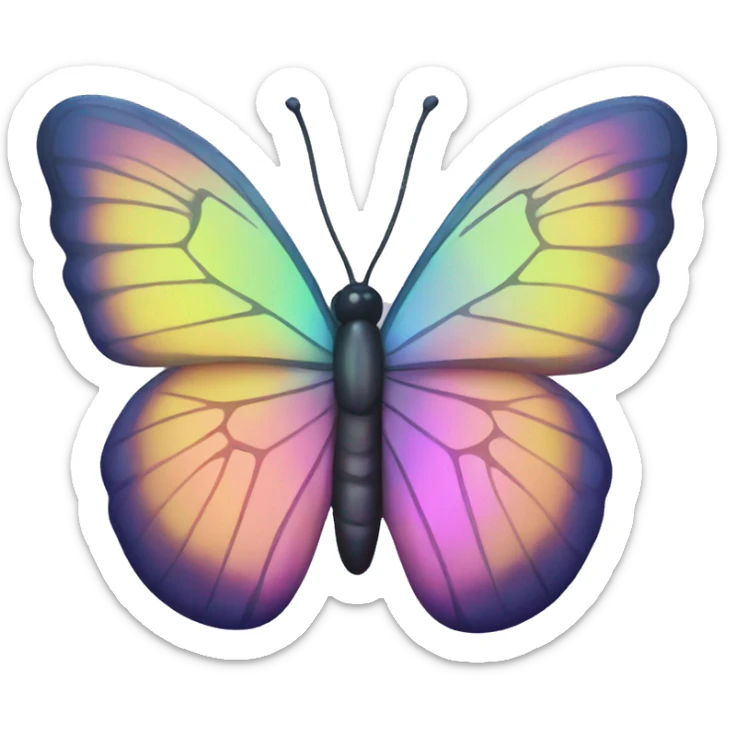 iridescent butterfly  sticker