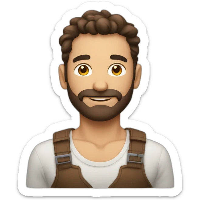 Personne de sexe masculin brun qui fait le poirier sticker