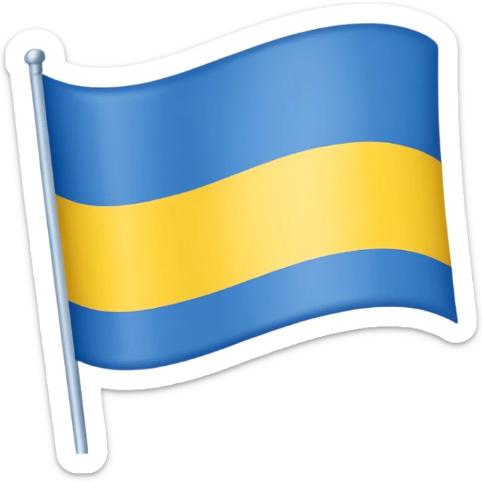 Uma bandeira de país tipo da Ucrânia mais em vez da cor azul vc coloca a cor preta onde fica o azul preto sem o azul sticker