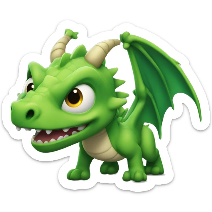 dragón fueria nocturna de la película como entrenar a tu dragón , adorable y con ojos verdes  sticker