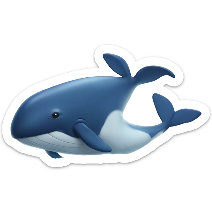 whale in the ocean sticker