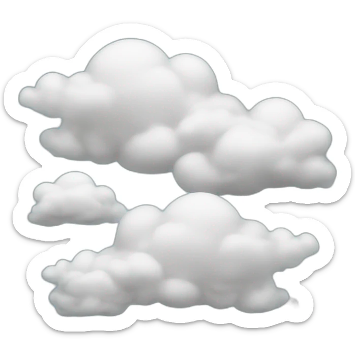Plain with clouds sticker