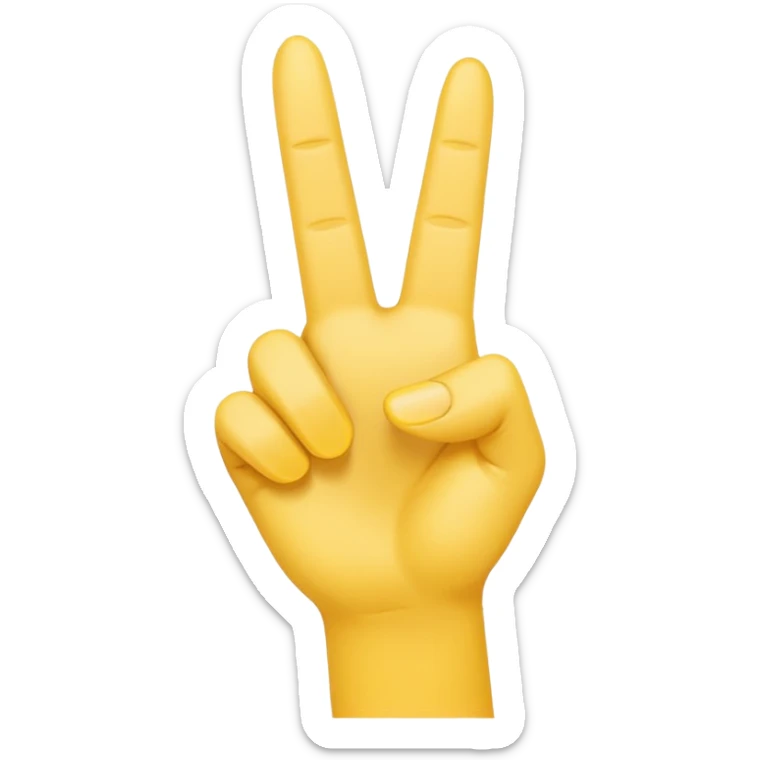 hand but only the index finger pointing up, other fingers closed yellow emoji style  sticker