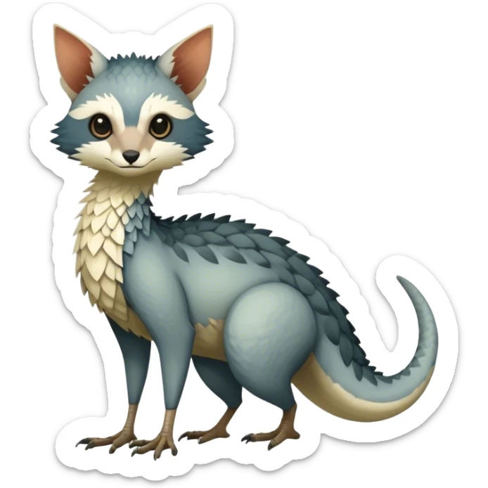 Modern Realistic Rare Fantasy Vernid-Trico-species by LiLaiRa full body sticker