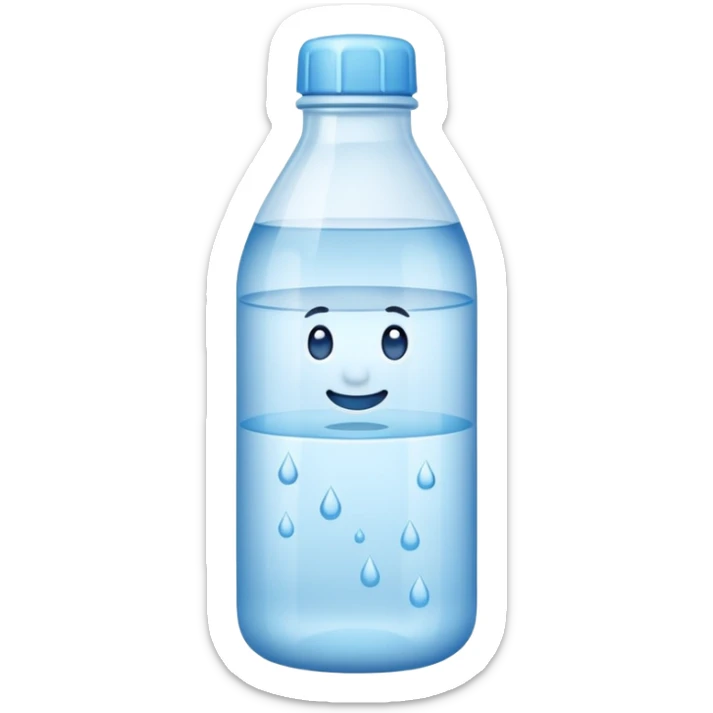 A iphone style bottle of Water emoji sticker