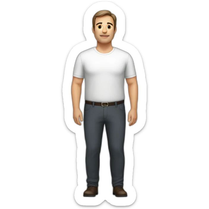 Cuerpo entero, hombre, 50 años, 110 kilos, 1.90 de altura sticker