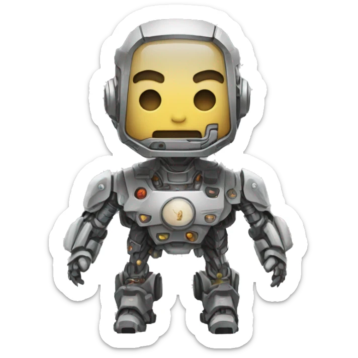 Ahora no Robin necesito tener una pequeña charla con el peruano Cyborg  sticker