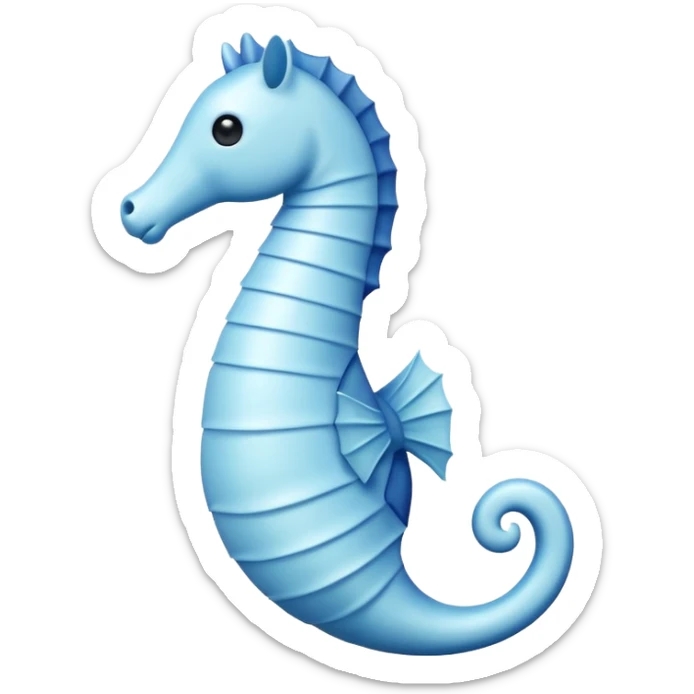 make a minimalist image of a sea horse and make it look like a J sticker