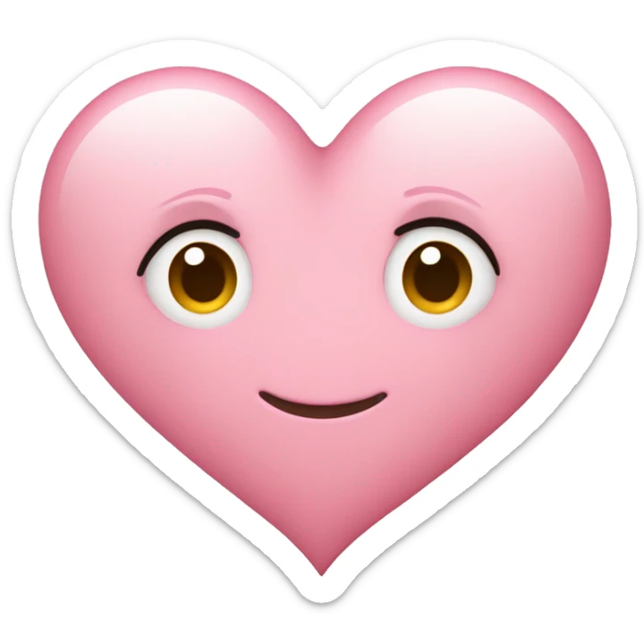 Light pink heart sticker