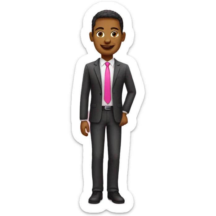 full body picture of tmobile company employee sticker