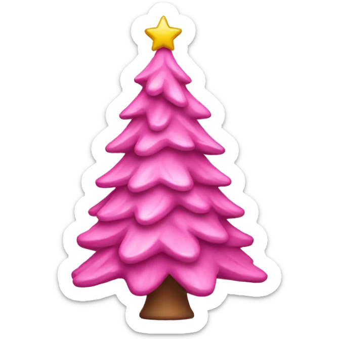 Pink Christmas tree  sticker