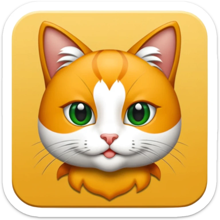 Bir siyah kedi gözleri yeşil ve oturuyor sticker