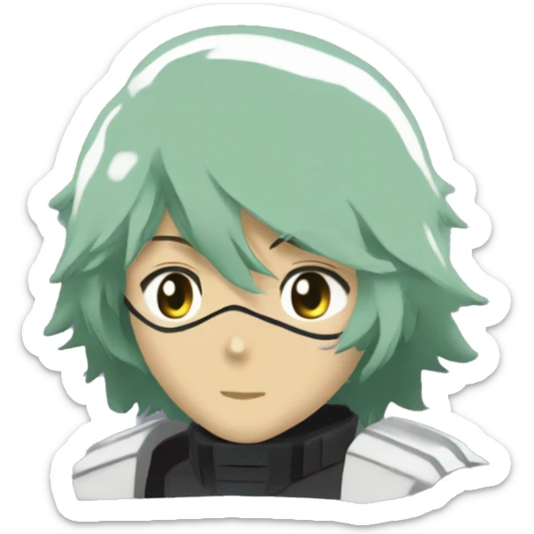 A emoji of Char in Gundam 0079 with mask sticker