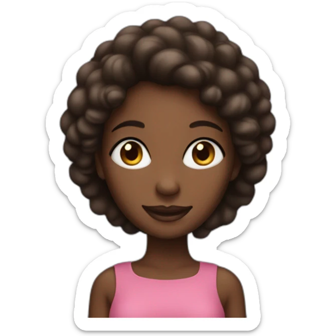 Beatyfull Woman with dark skin, big eyes an smiling sticker