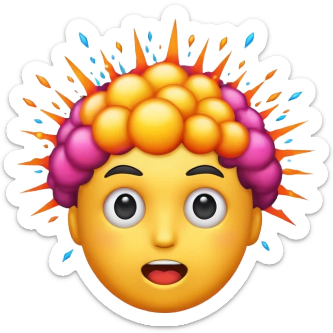 Exploding head emoji 🤯 sticker