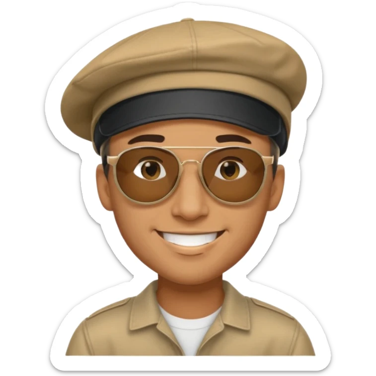 Peut tu mettre une casquette sur le côté à cette emoji😎 sticker