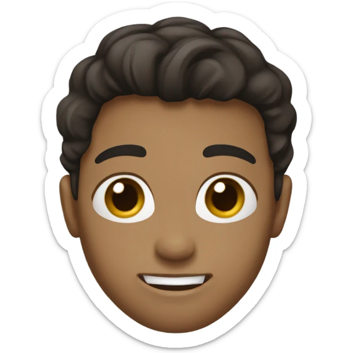  Street Hair and color dark brown and brown eyes   sticker