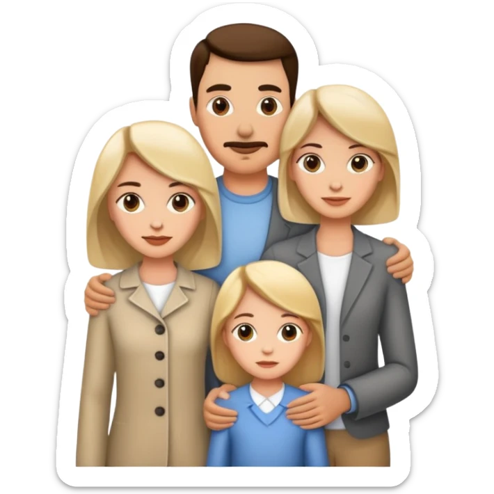 Famille femme fille homme sticker