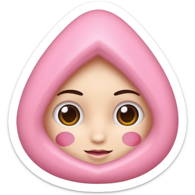 Um coração cor de rosa claro, e atenção com vários acessórios super fofoss sticker