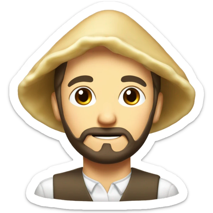 Pierogi z cienkimi czarnymi nogami rekami oczamii buzia sticker