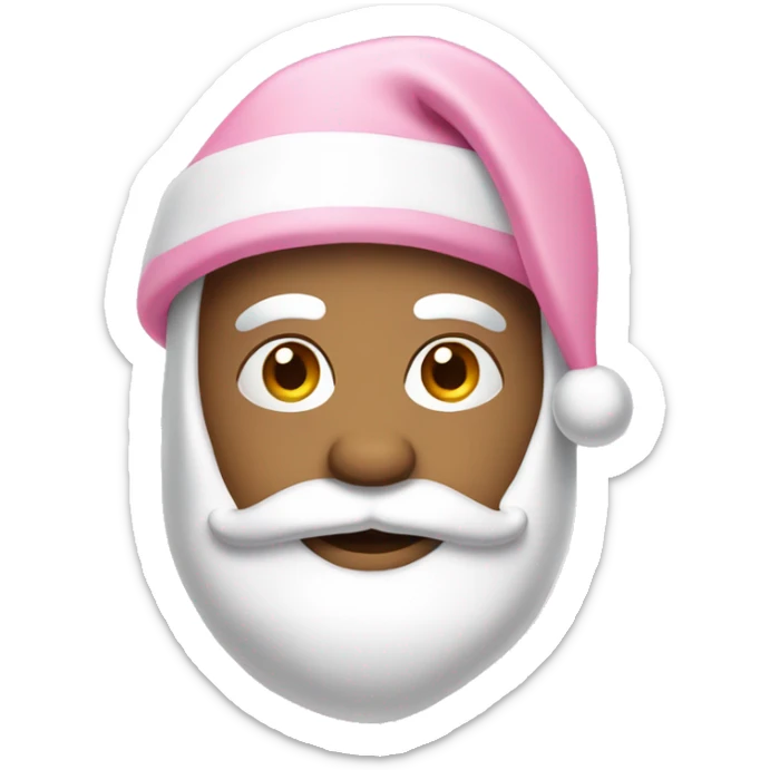 light pink santa hat sticker