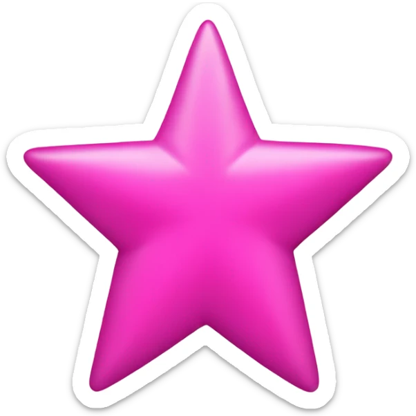 Pink star sticker