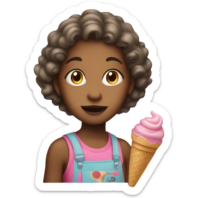 A child who is part of an ice cream truck  sticker